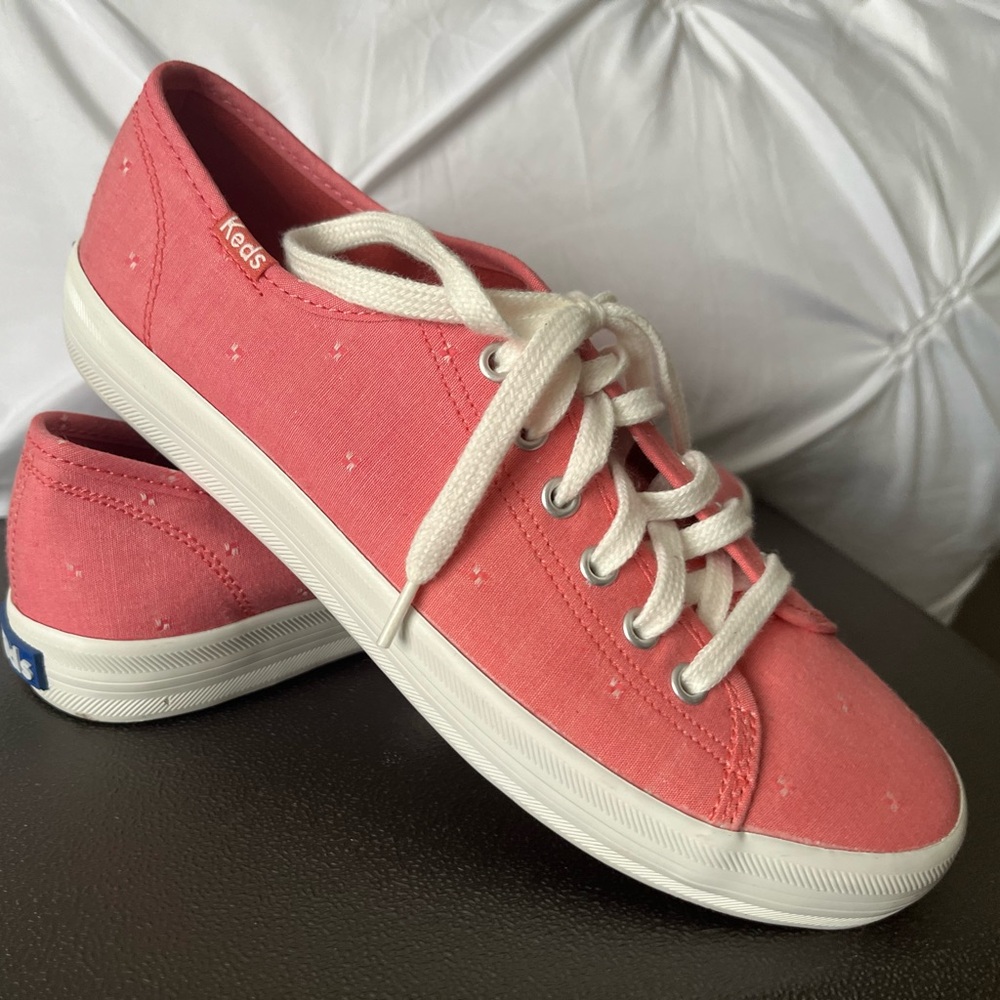 Keds Kickstart Dobby Jacquard Sneakers- Coral Women’s Size 7